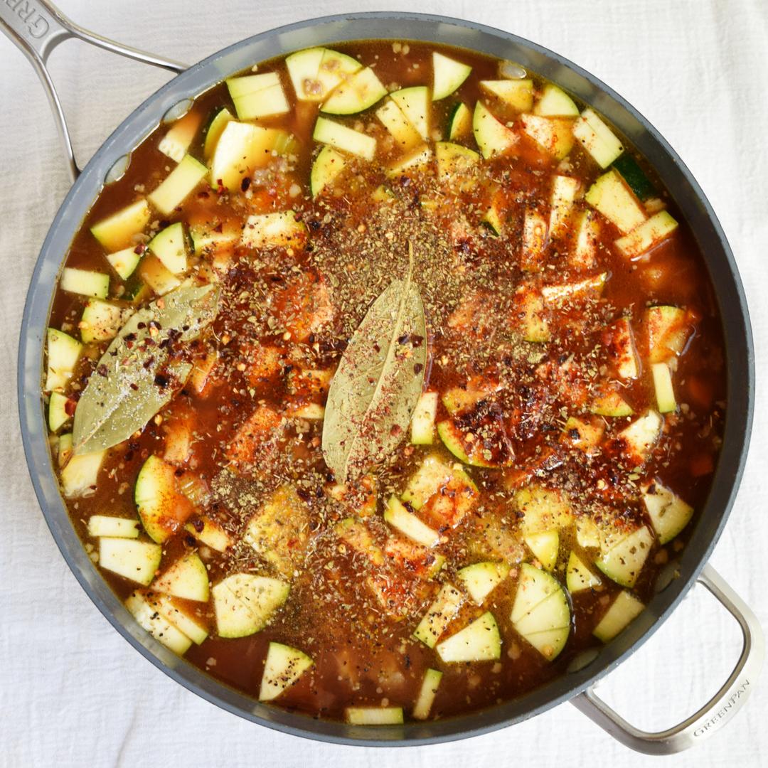 add vegetables and spices